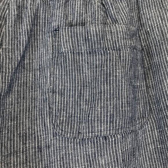 Talbots Linen Elastic Waist Pull-On Pants Pockets Pinstripe Beach Plus Size 22WP - Picture 7 of 12